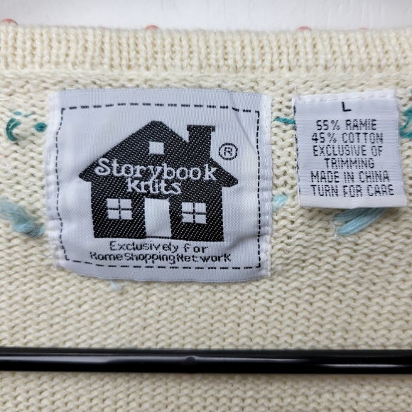 Storybook Knits Coastal Cardigan / Beach Swim Coverup Size Large - Picture 13 of 13